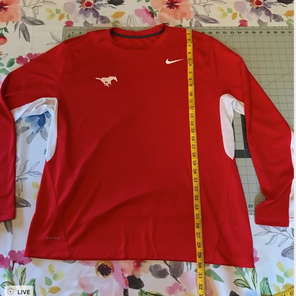 Mens Long-sleeved SMU Nike DriFit Shirt XXL - Picture 2 of 3